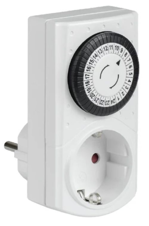 Розетка-таймер механ. 30мин 24ч 48on/off 16А IP20