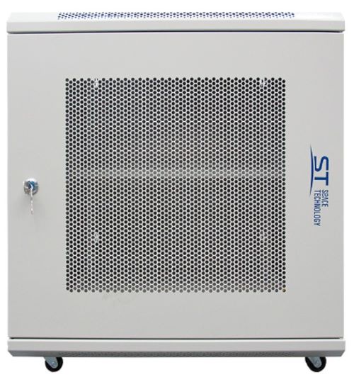 Шкаф телекоммуникационный 19" настенный 12U ST-NCP12U600 (серый) С ПОЛКОЙ, перфорированная дверь