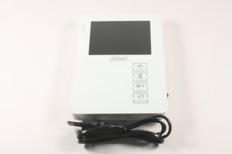 J2000-DF-ДИАНА (белый) Цветной видеодомофон 4", PAL, hands-free, с функцией сохранения фото или вид