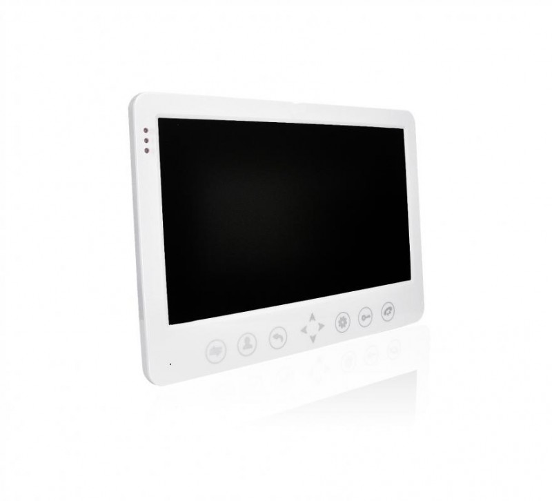 J2000-DF-АВРОРА AHD 2,0 mp (белый) Цветной видеодомофон 10", hands-free, с экраном HD (1024х600) с м