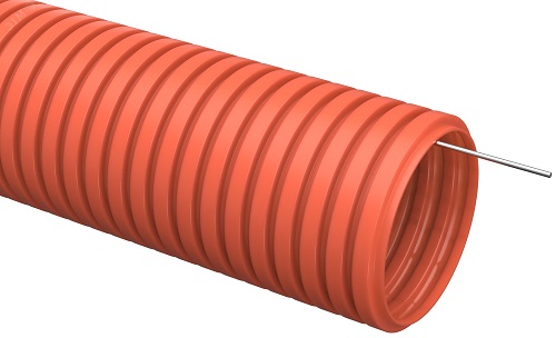 Труба гофр. ПНД d=20мм с зондом ОРАНЖЕВАЯ (100м) IEK (CTG20-20-K04-100)