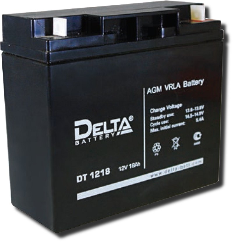 Аккумулятор 12В 18 А/ч Delta DT 1218