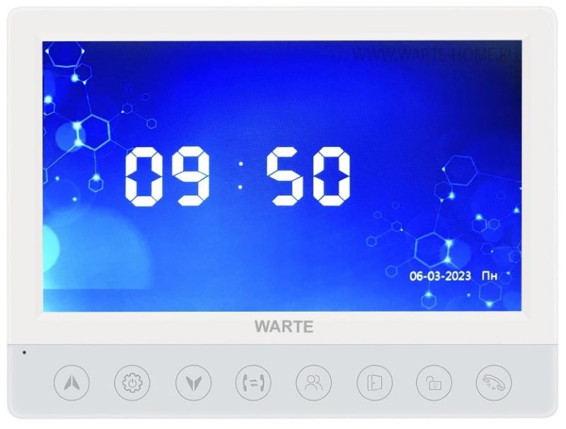 Видеодомофон WARTE-DM7-02M PAL белый (КВАРТЕТ PAL) 7" c записью по детекции движения