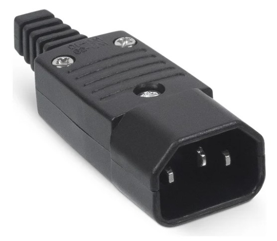 Разборная вилка Cabeus С14 10А, 250 V, черная IEC-320-C14